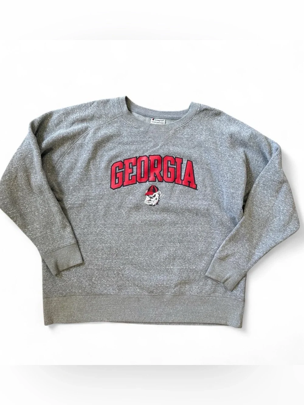 Champion Georgia Bulldogs Crewneck Sweatshirt Red Graphic NCAA Men’s Size 2XL